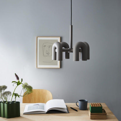 Matte Black Iron Chandelier — Sculptural Statement - LumoTrot