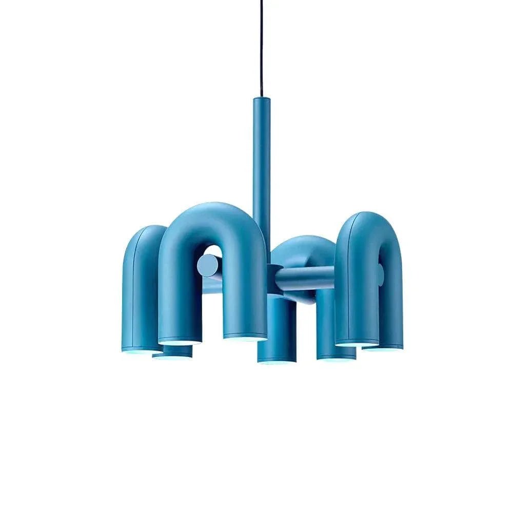 Matte Black Iron Chandelier — Sculptural Statement - LumoTrot