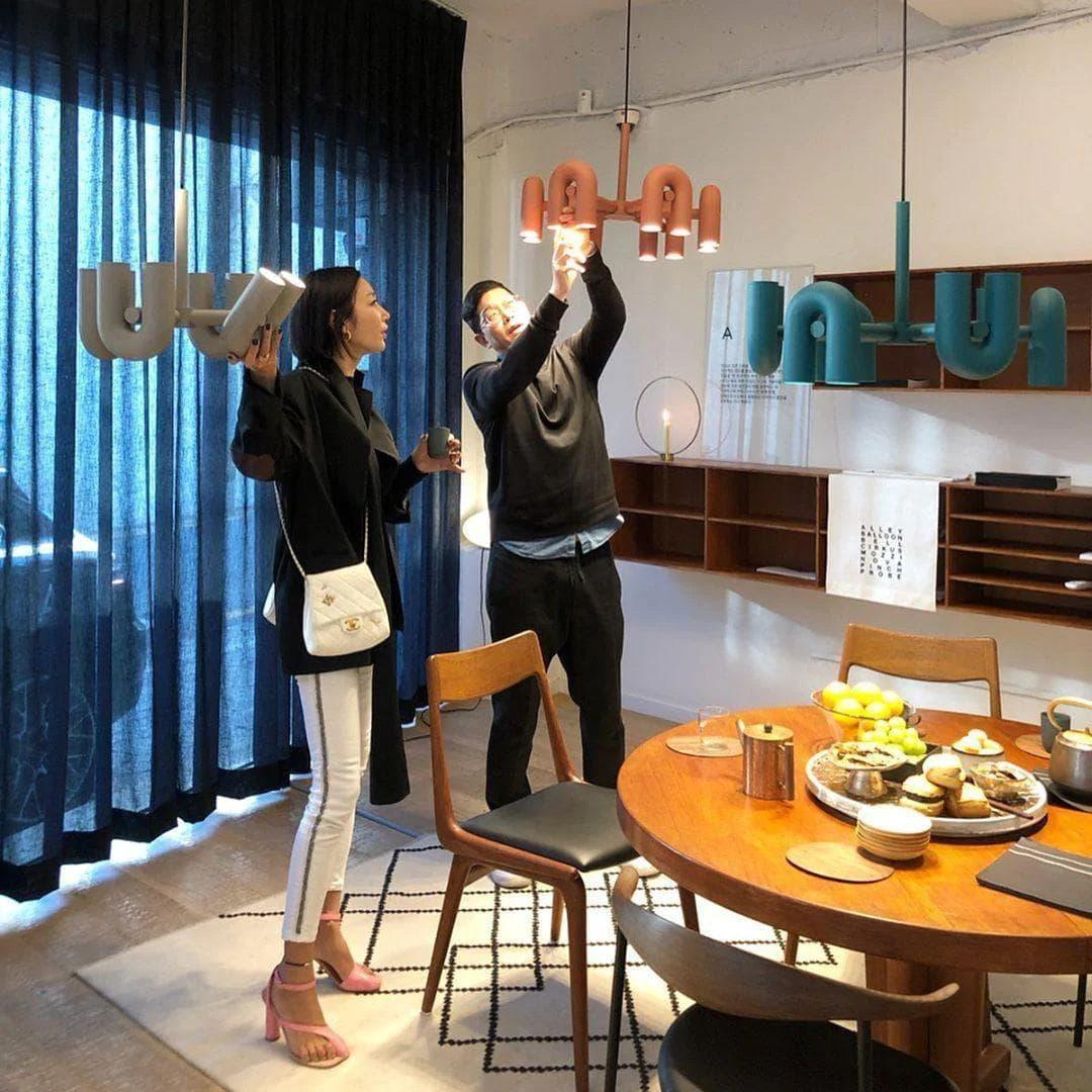 Matte Black Iron Chandelier — Sculptural Statement - LumoTrot