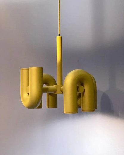 Matte Black Iron Chandelier — Sculptural Statement - LumoTrot