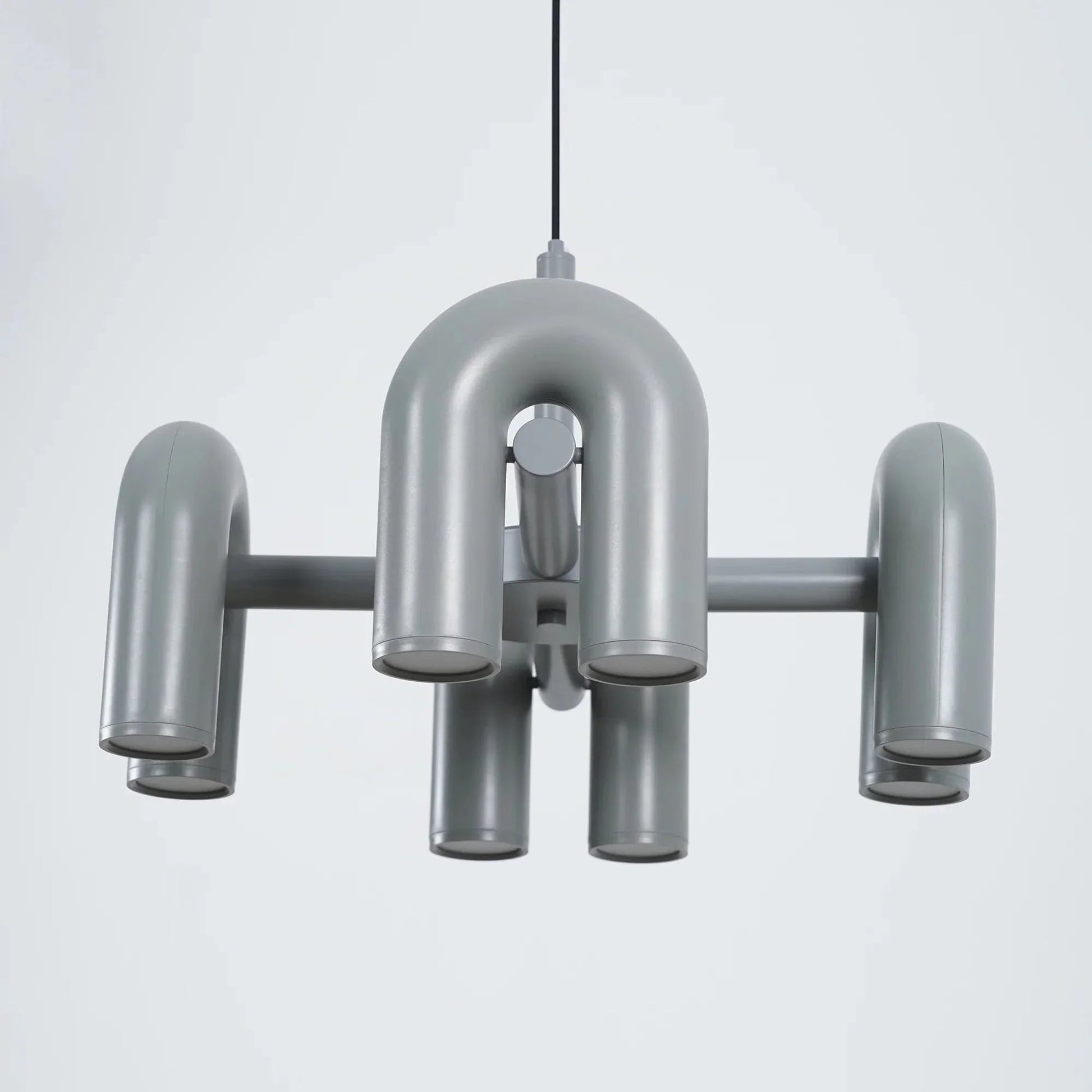 Matte Black Iron Chandelier — Sculptural Statement - LumoTrot