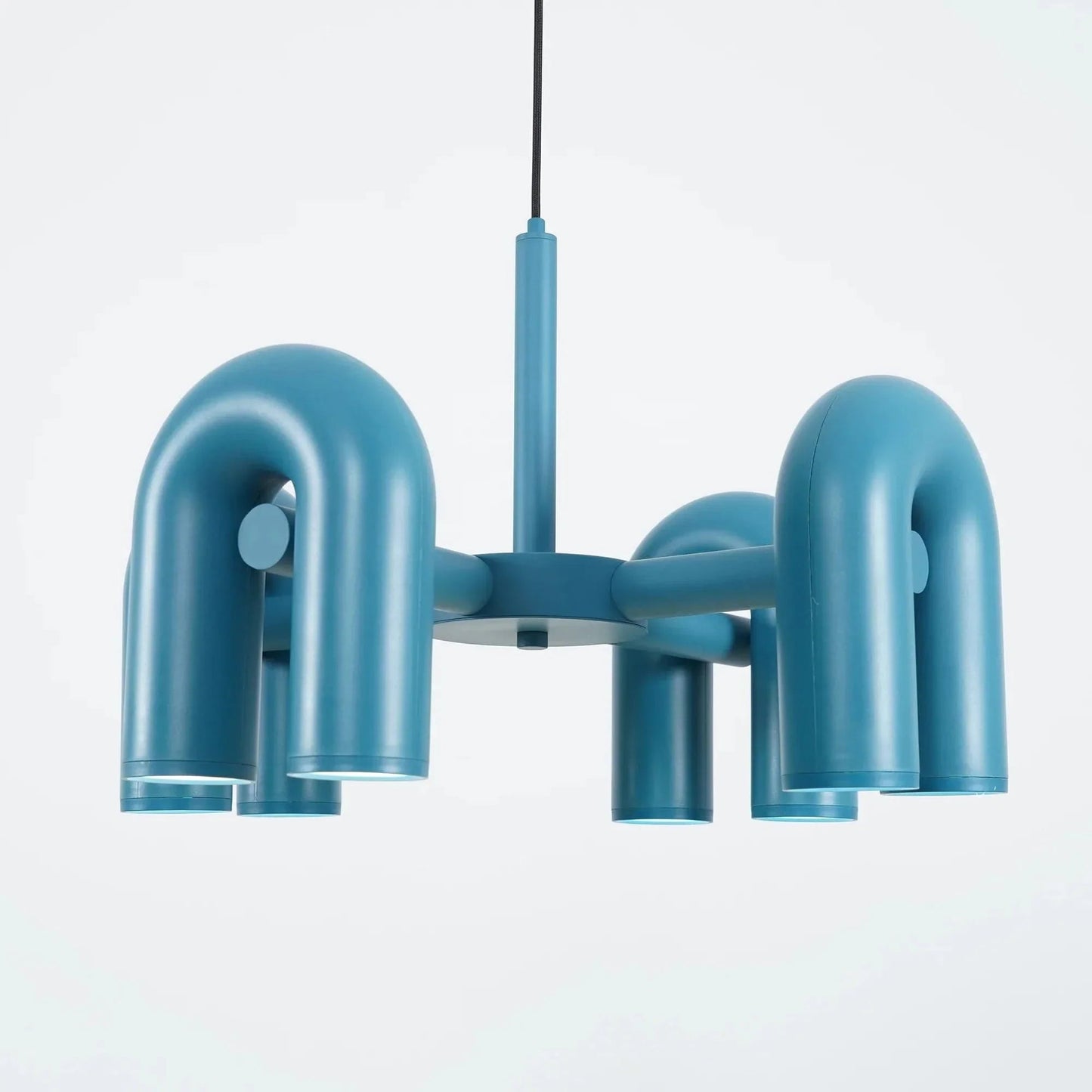 Matte Black Iron Chandelier — Sculptural Statement - LumoTrot