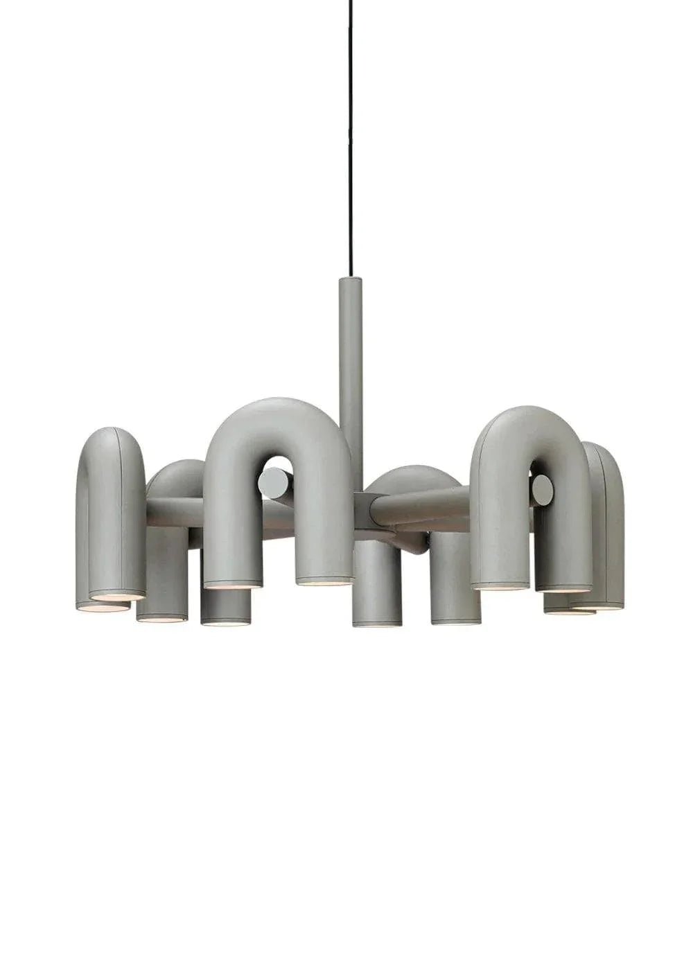 Matte Black Iron Chandelier — Sculptural Statement - LumoTrot