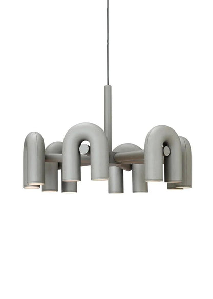 Matte Black Iron Chandelier — Sculptural Statement - LumoTrot