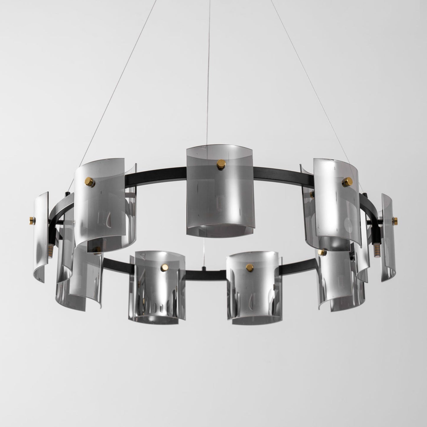 Smoked Glass Pendant Light — Modern Art Deco Ambiance