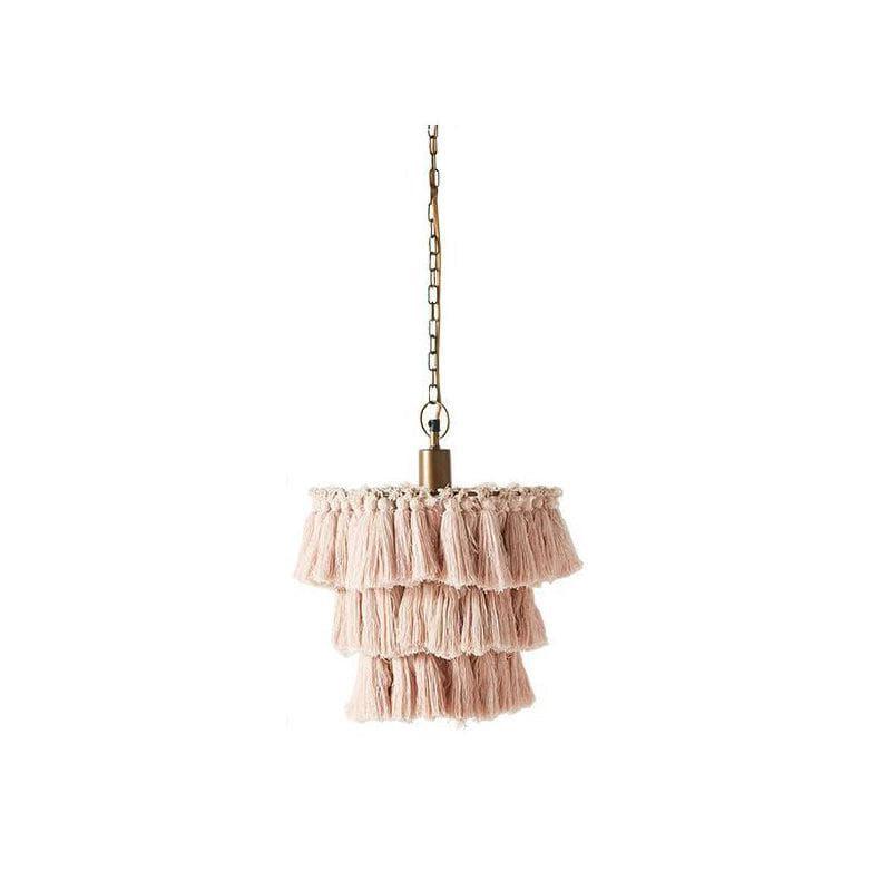 Fabric Tassel Chandelier — Boho Luxe Ambiance