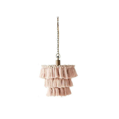 Fabric Tassel Chandelier — Boho Luxe Ambiance