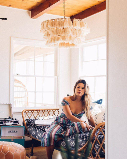 Fabric Tassel Chandelier — Boho Luxe Ambiance - LumoTrot