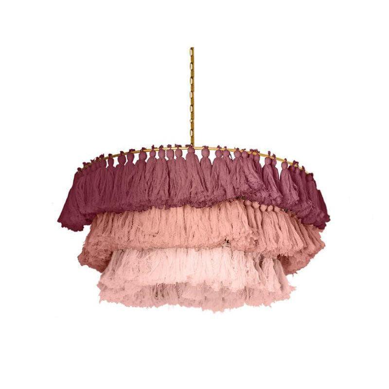 Fabric Tassel Chandelier — Boho Luxe Ambiance