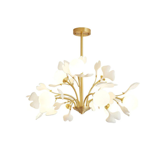 Brass Ceramic Chandelier — Organic Ambiance
