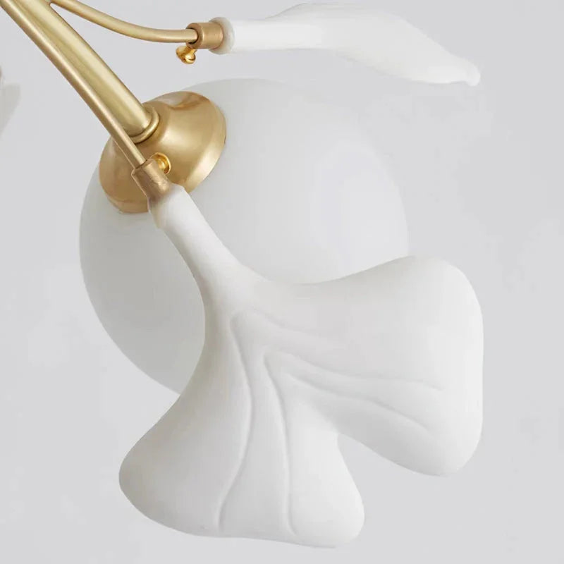 Ceramic Ginkgo Leaf Chandelier — Nature-Inspired Ambiance - LumoTrot