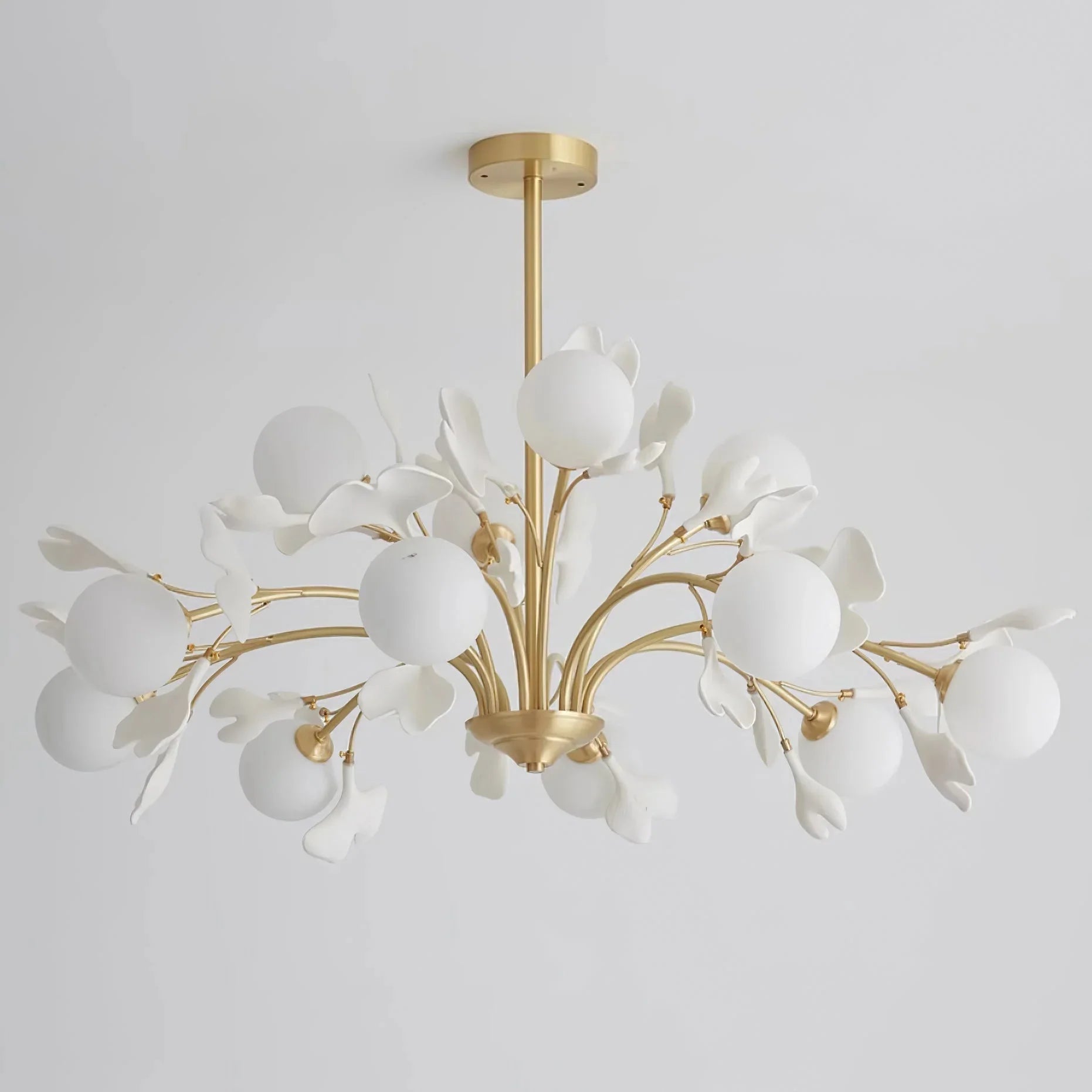 Ceramic Leaf Chandelier — Ethereal Nature Ambiance