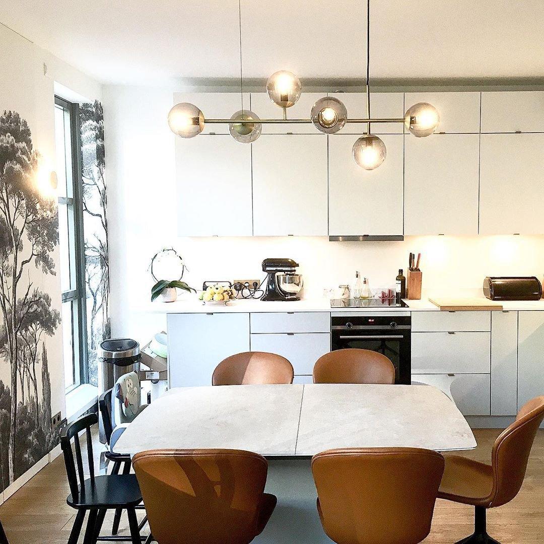 Brass Glass Orb Chandelier — Modern Statement Glow - LumoTrot
