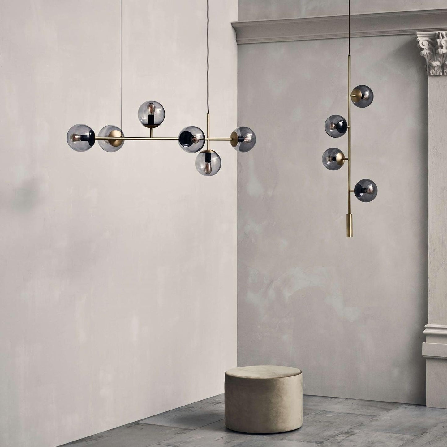 Brass Glass Orb Chandelier — Modern Statement Glow - LumoTrot
