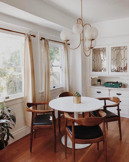 Brass Glass Chandelier — Mid - Century Radiance - LumoTrot