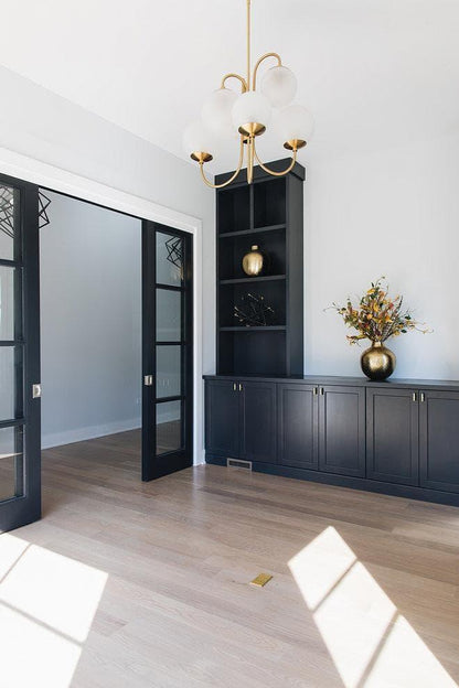 Brass Glass Chandelier — Mid - Century Radiance - LumoTrot
