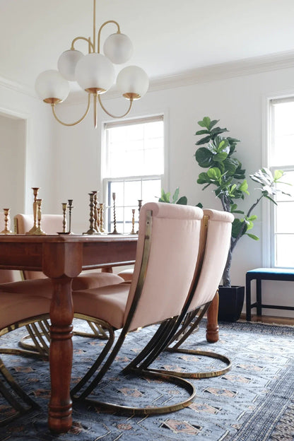 Brass Glass Chandelier — Mid - Century Radiance - LumoTrot