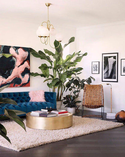Brass Glass Chandelier — Mid - Century Radiance - LumoTrot