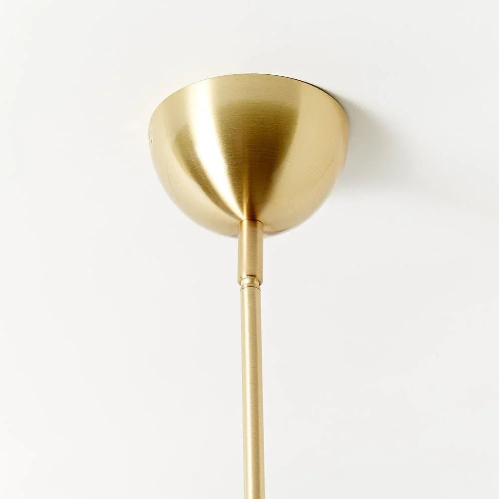 Brass Glass Chandelier — Mid - Century Radiance - LumoTrot