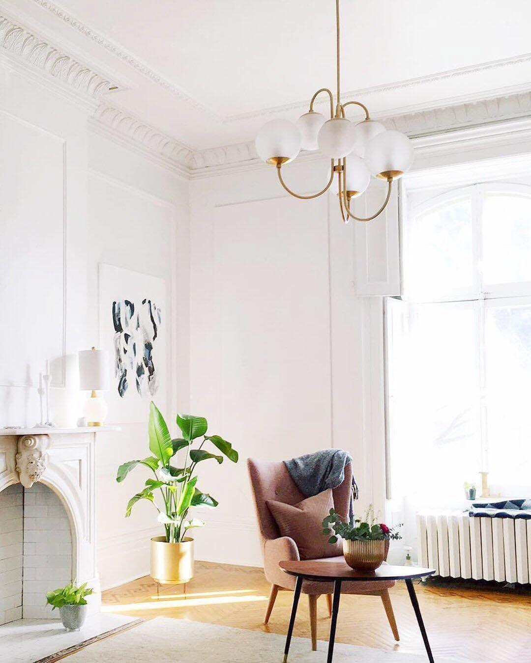 Brass Glass Chandelier — Mid - Century Radiance - LumoTrot