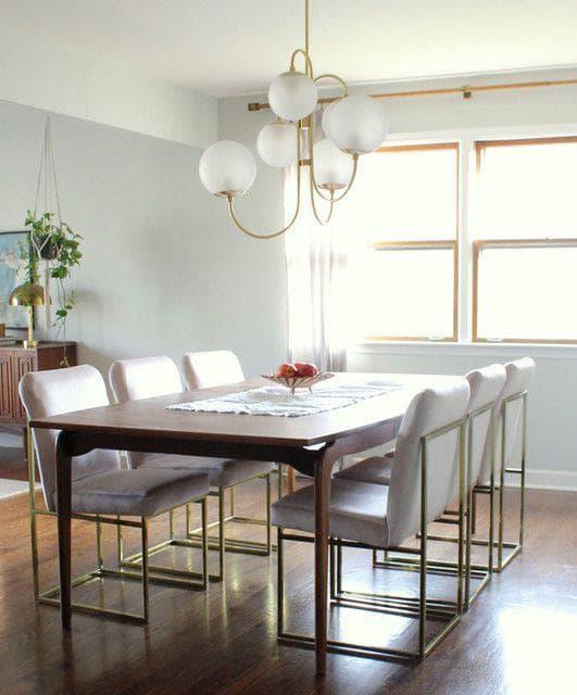 Brass Glass Chandelier — Mid - Century Radiance - LumoTrot