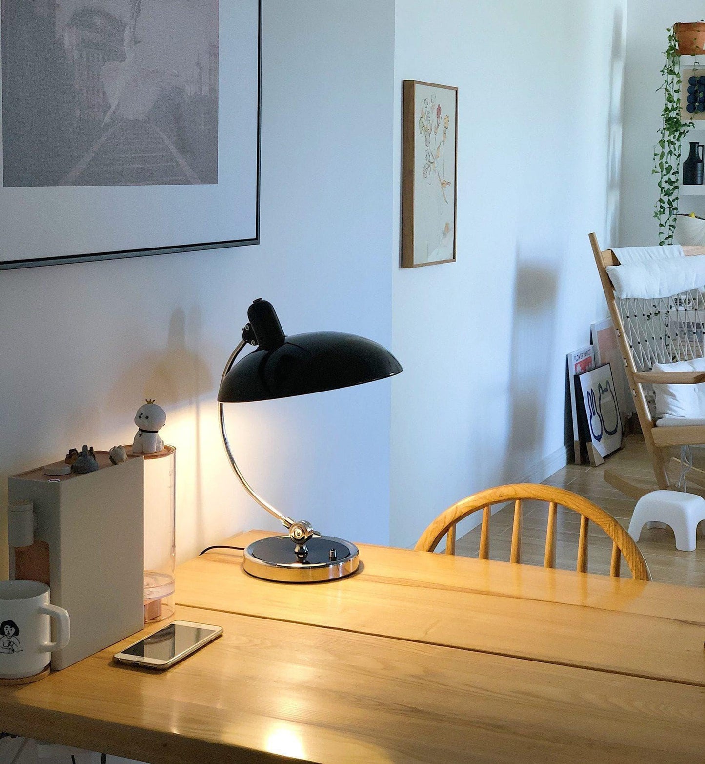 Metal Dome Table Lamp — Mid-Century Modern Accent