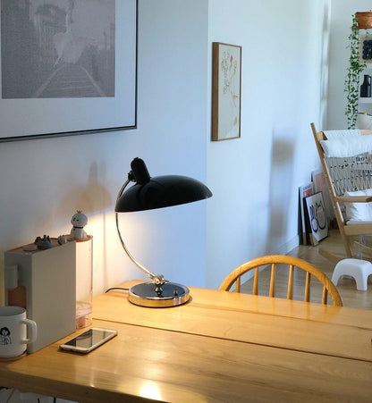 Metal Dome Table Lamp — Mid-Century Modern Accent