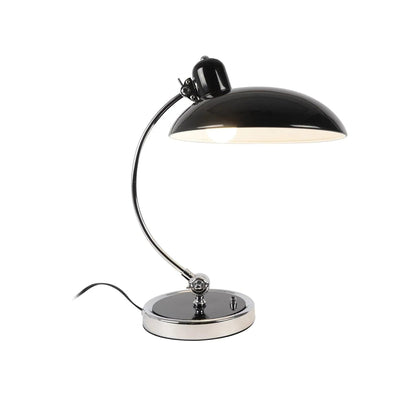 Black metal dome table lamp in mid-century modern style by Lumotrot