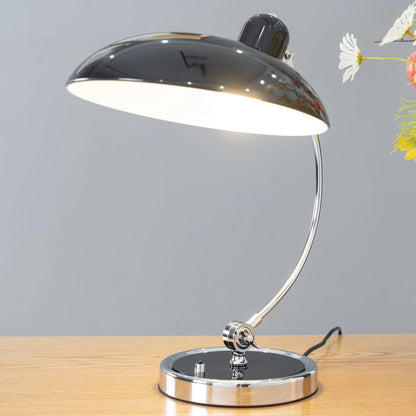 Metal Dome Table Lamp — Mid-Century Modern Desk Light - LumoTrot