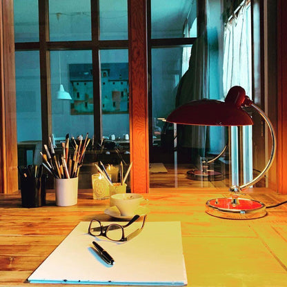 Metal Dome Table Lamp — Mid-Century Modern Accent