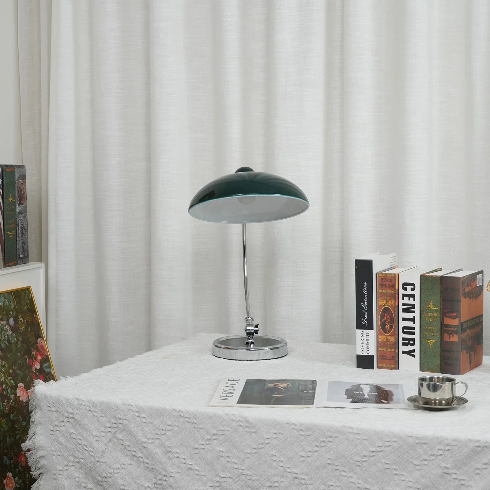 Metal Dome Table Lamp — Mid-Century Modern Accent