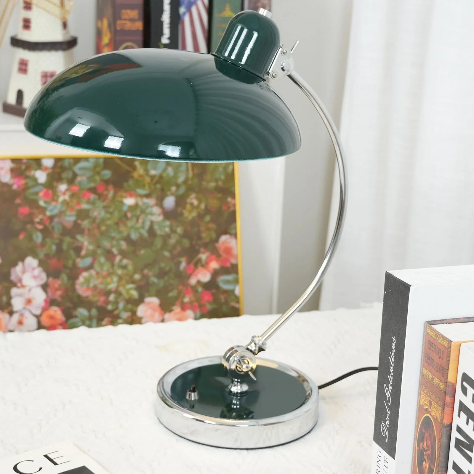 Metal Dome Table Lamp — Mid-Century Modern Accent