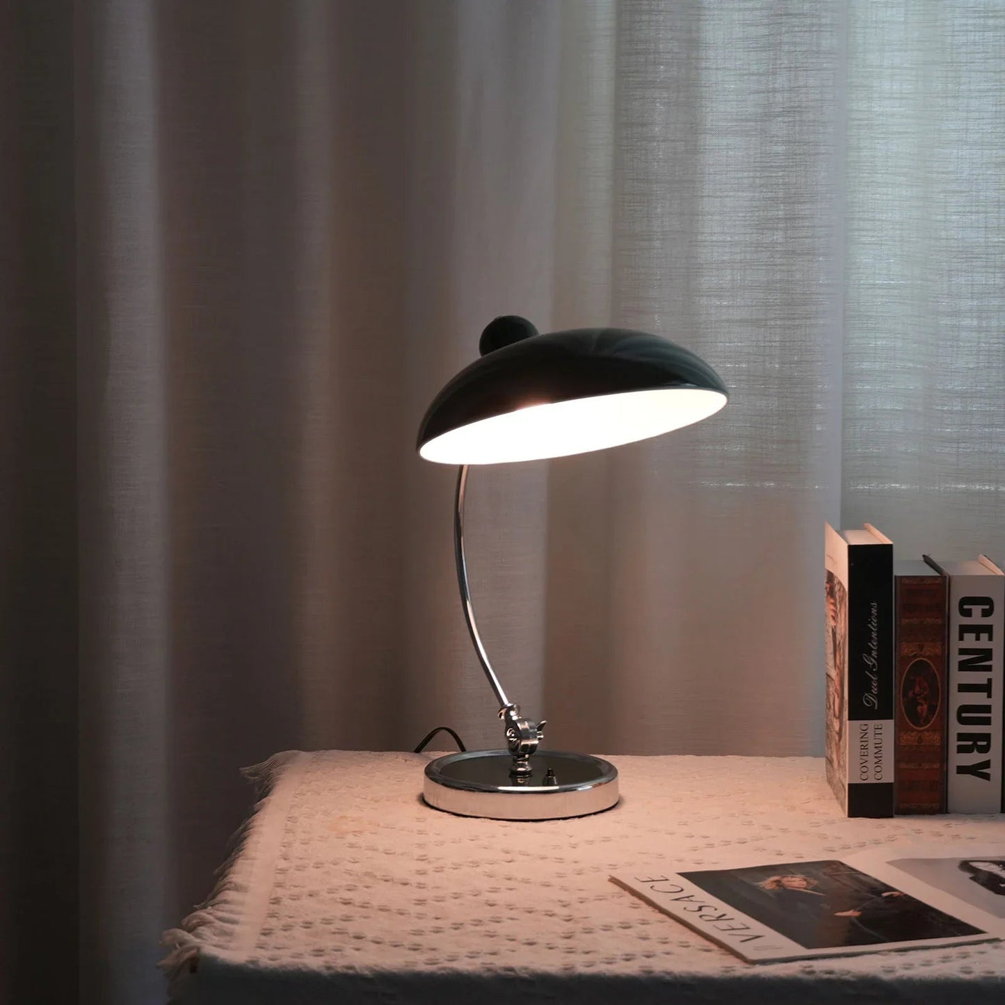 Metal Dome Table Lamp — Mid-Century Modern Accent