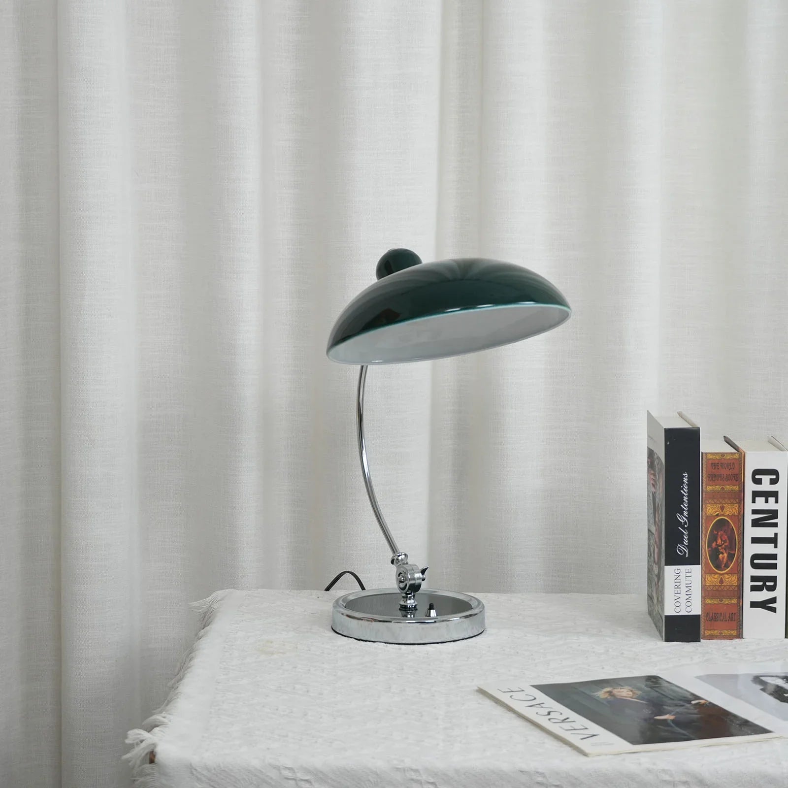 Metal Dome Table Lamp — Mid-Century Modern Accent