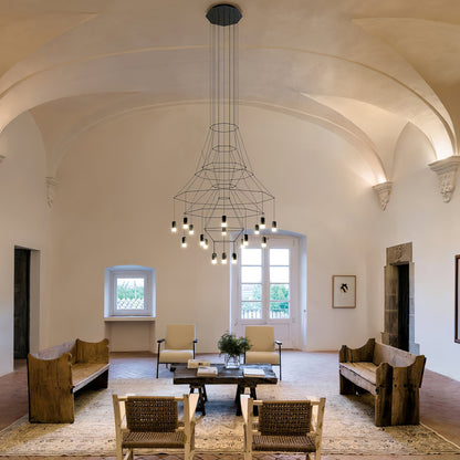 Geometric Wire Frame Chandelier — Modern Statement - LumoTrot