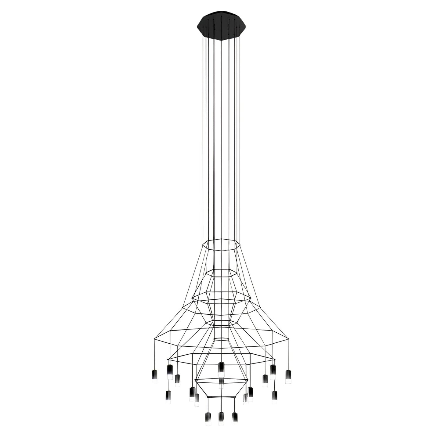 Geometric Wire Frame Chandelier — Modern Statement
