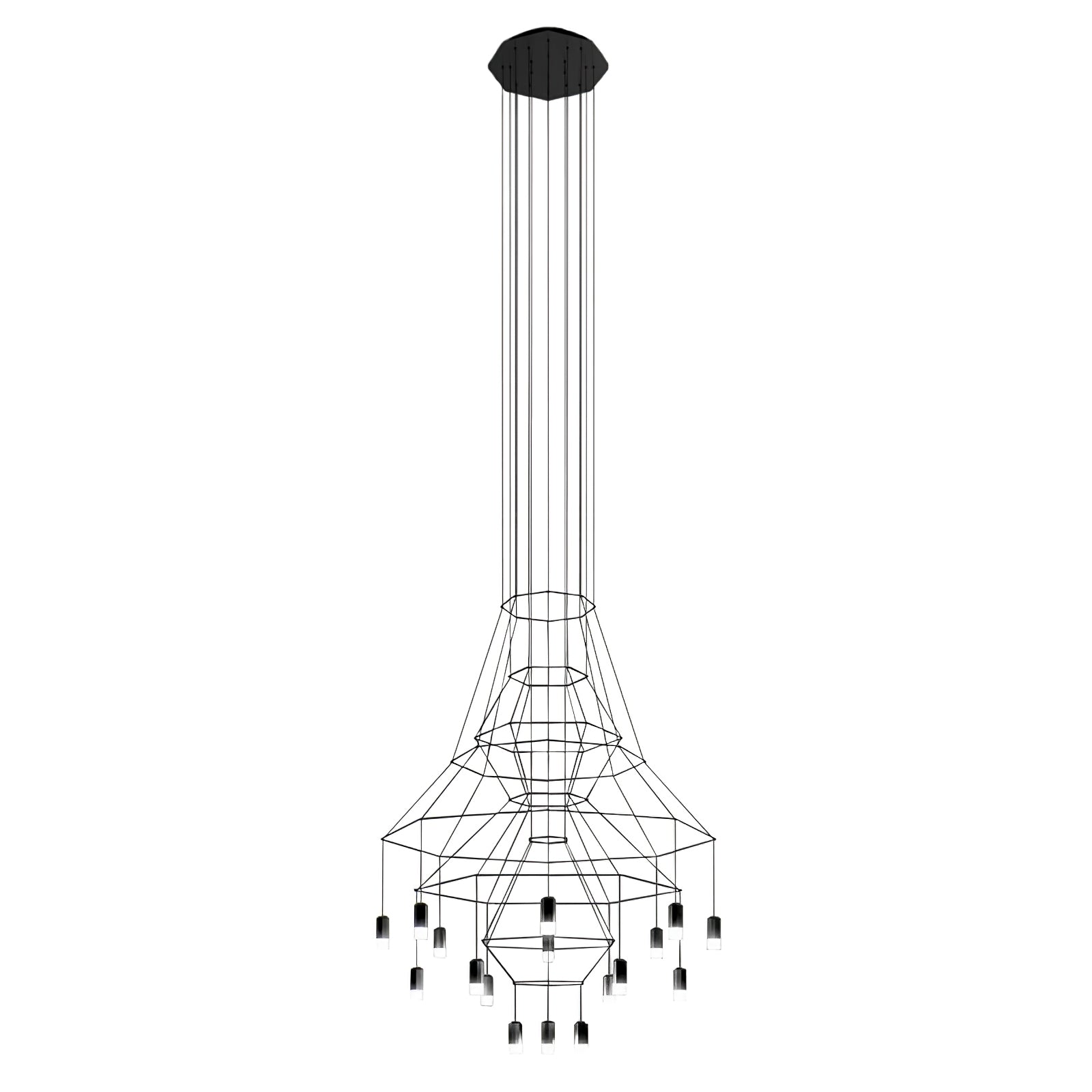 Geometric Wire Frame Chandelier — Modern Statement