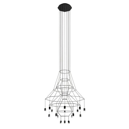 Geometric Wire Frame Chandelier — Modern Statement