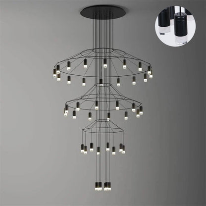 Geometric Wire Frame Chandelier — Modern Statement
