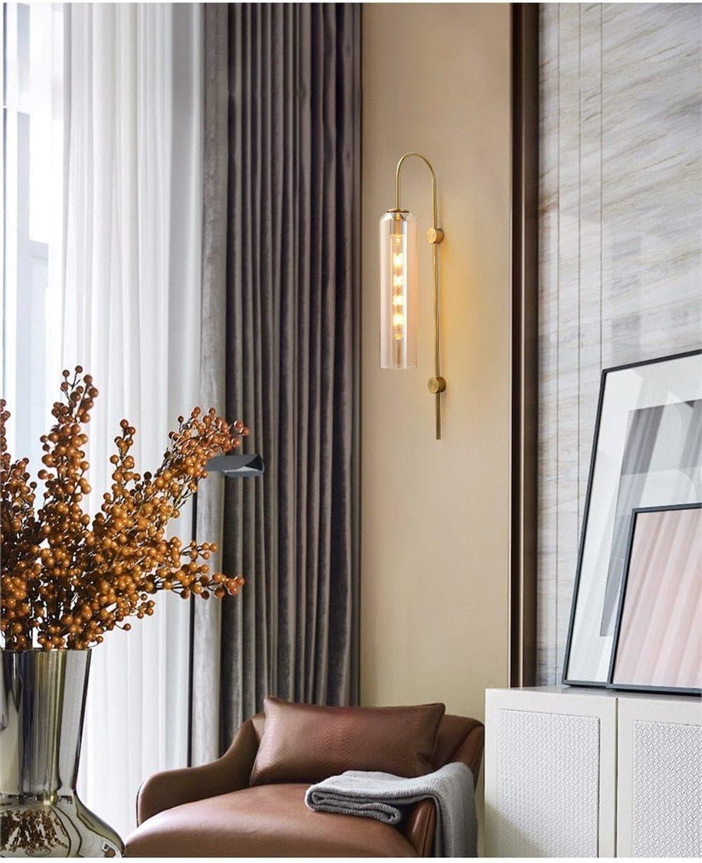 Blown Glass Tube Wall Sconce — Jewel-Toned Modern Glow - LumoTrot
