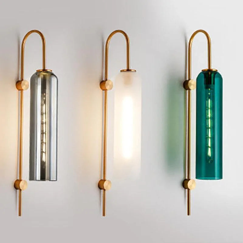 Blown Glass Sconce — Jewel-Toned Elegance