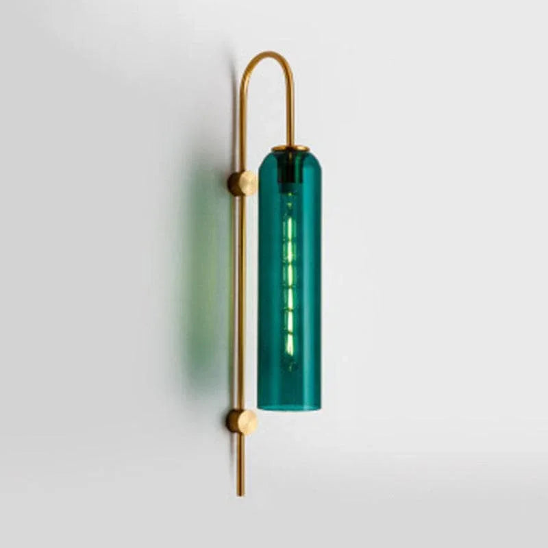 Blown Glass Sconce — Jewel-Toned Elegance