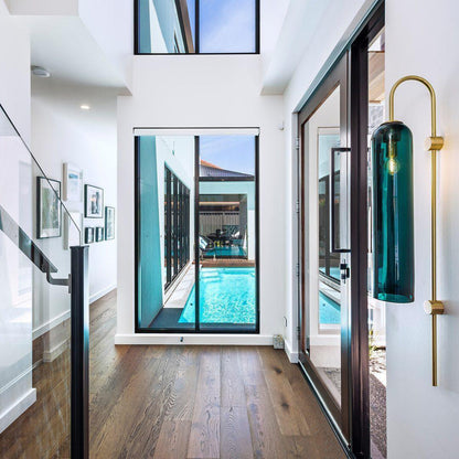 Blown Glass Sconce — Jewel-Toned Elegance