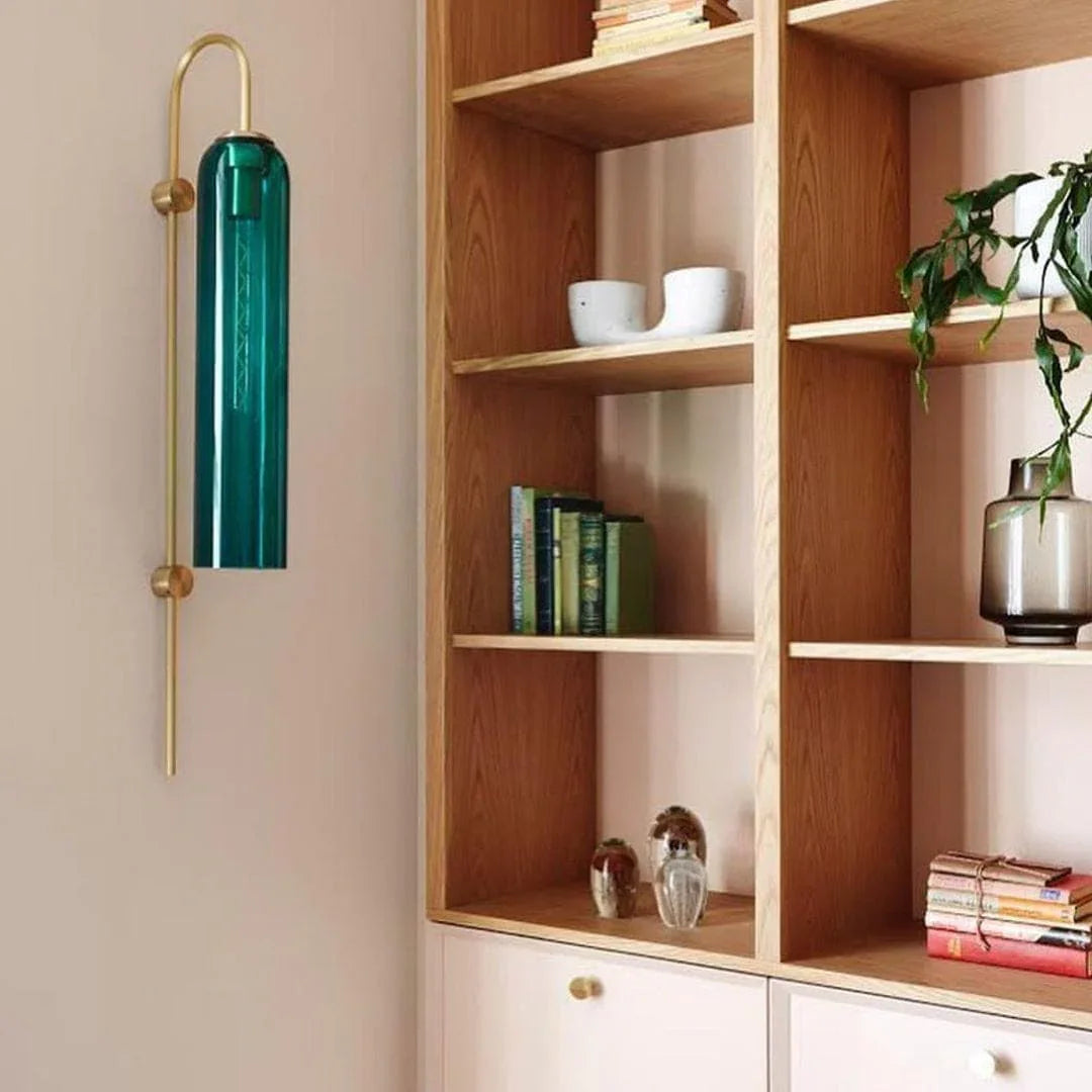 Blown Glass Sconce — Jewel-Toned Elegance