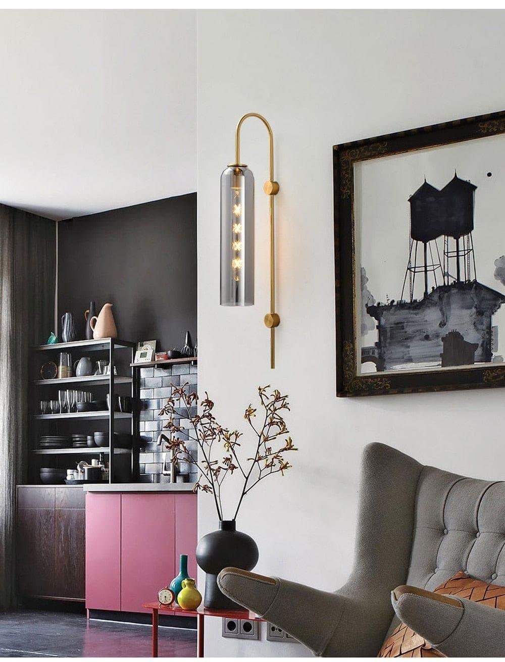 Blown Glass Tube Wall Sconce — Jewel-Toned Modern Glow - LumoTrot