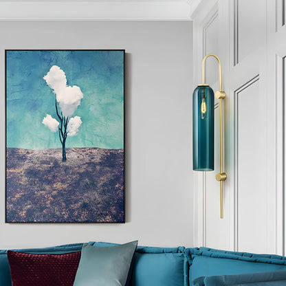 Blown Glass Tube Wall Sconce — Jewel-Toned Modern Glow - LumoTrot