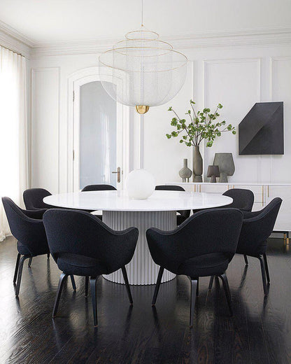 Woven Metal Chandelier — Sculptural Statement Piece - LumoTrot