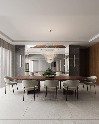 Woven Metal Chandelier — Sculptural Statement Piece - LumoTrot