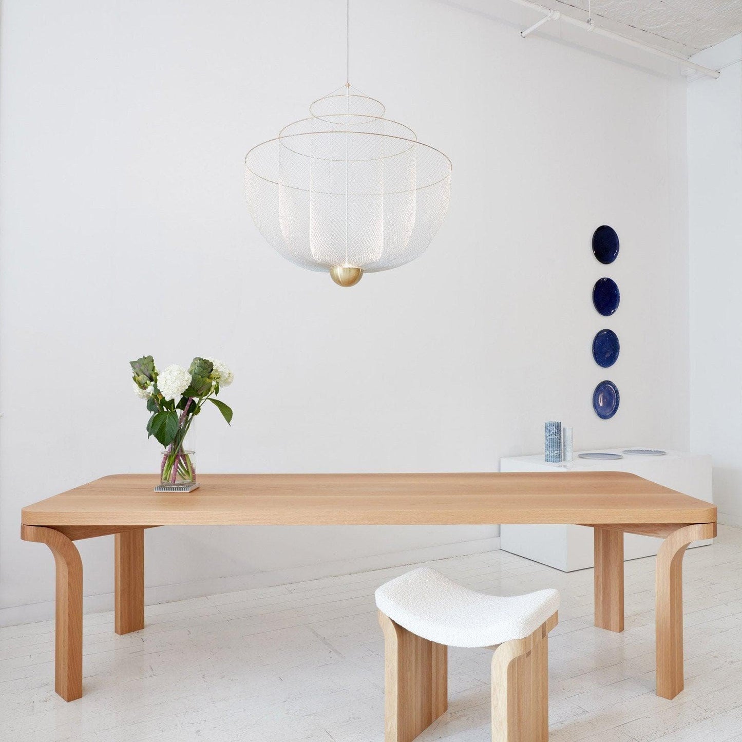 Woven Metal Chandelier — Sculptural Statement Piece - LumoTrot