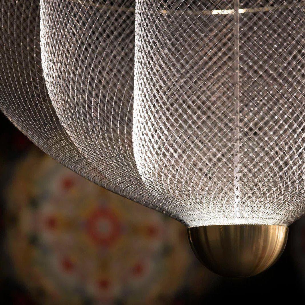 Woven Metal Chandelier — Sculptural Statement Piece - LumoTrot